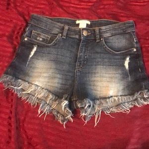 H&M fringed shorts